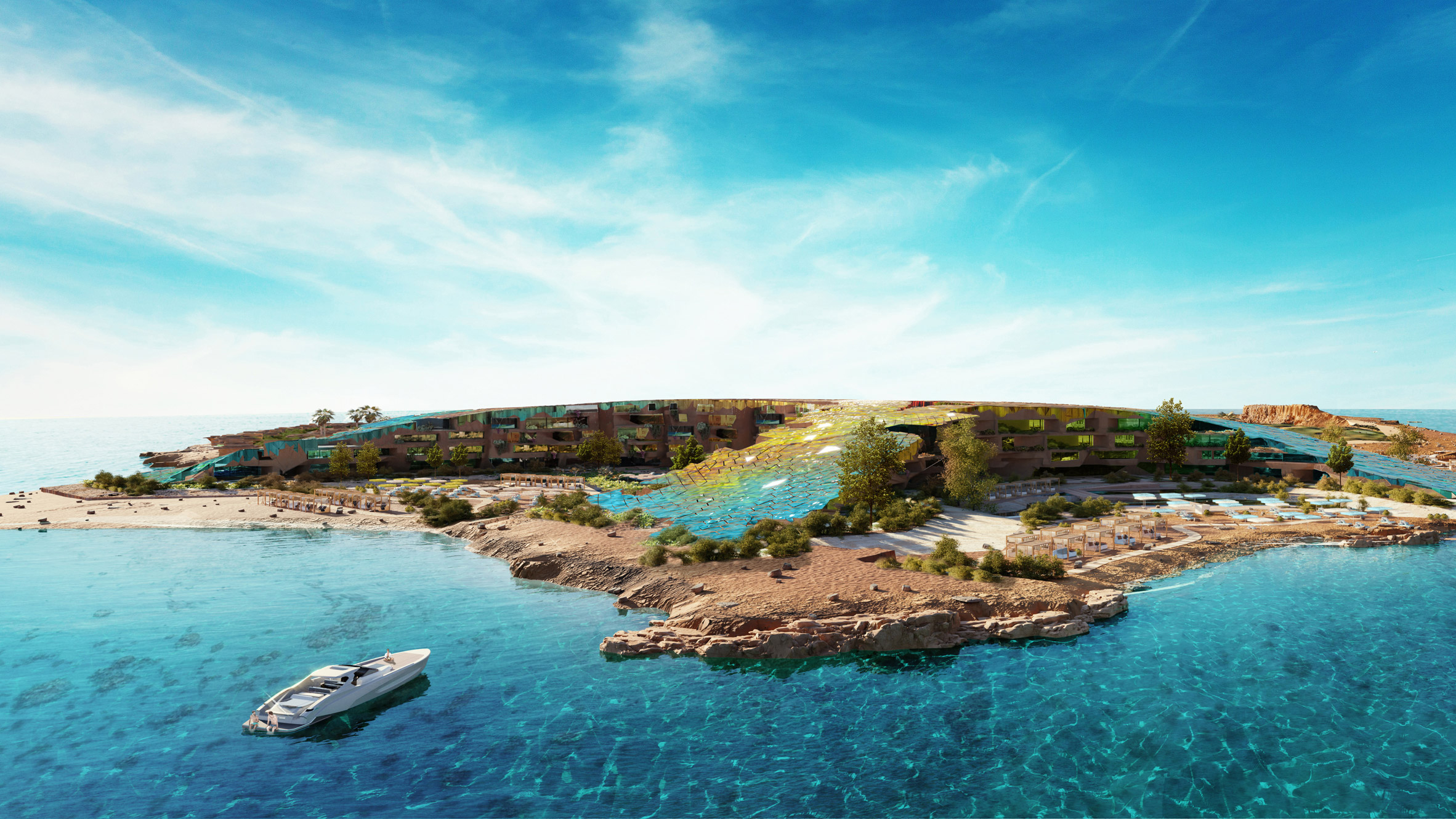 Luxury island Sindalah as part of Neom